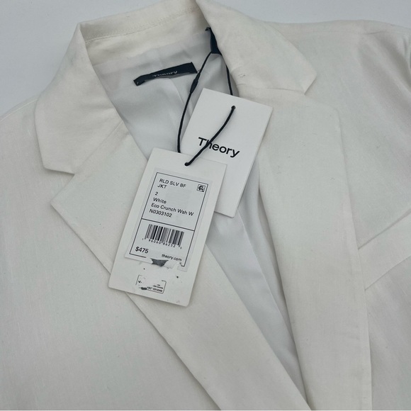 Theory Cuffed Blazer in Good Linen – Size 2 – NWT $475 - Picture 6 of 12
